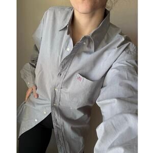Ralph Lauren Jeans Vintage 90s y2k gray Button Down Preppy collegiate coastal